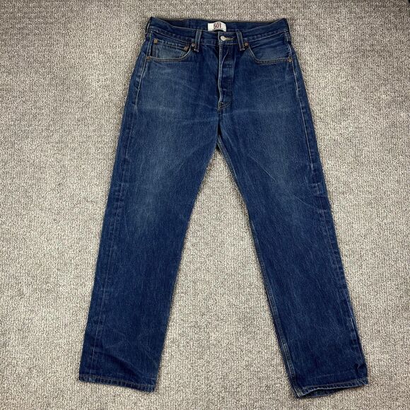 Levi's Other - Levis 501 Jeans Mens 33x31 Blue Straight Leg Button Fly Denim Distressed